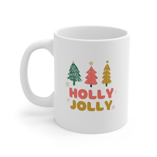 Holly Jolly Holiday Mug - Festive Christmas Coffee Mug
