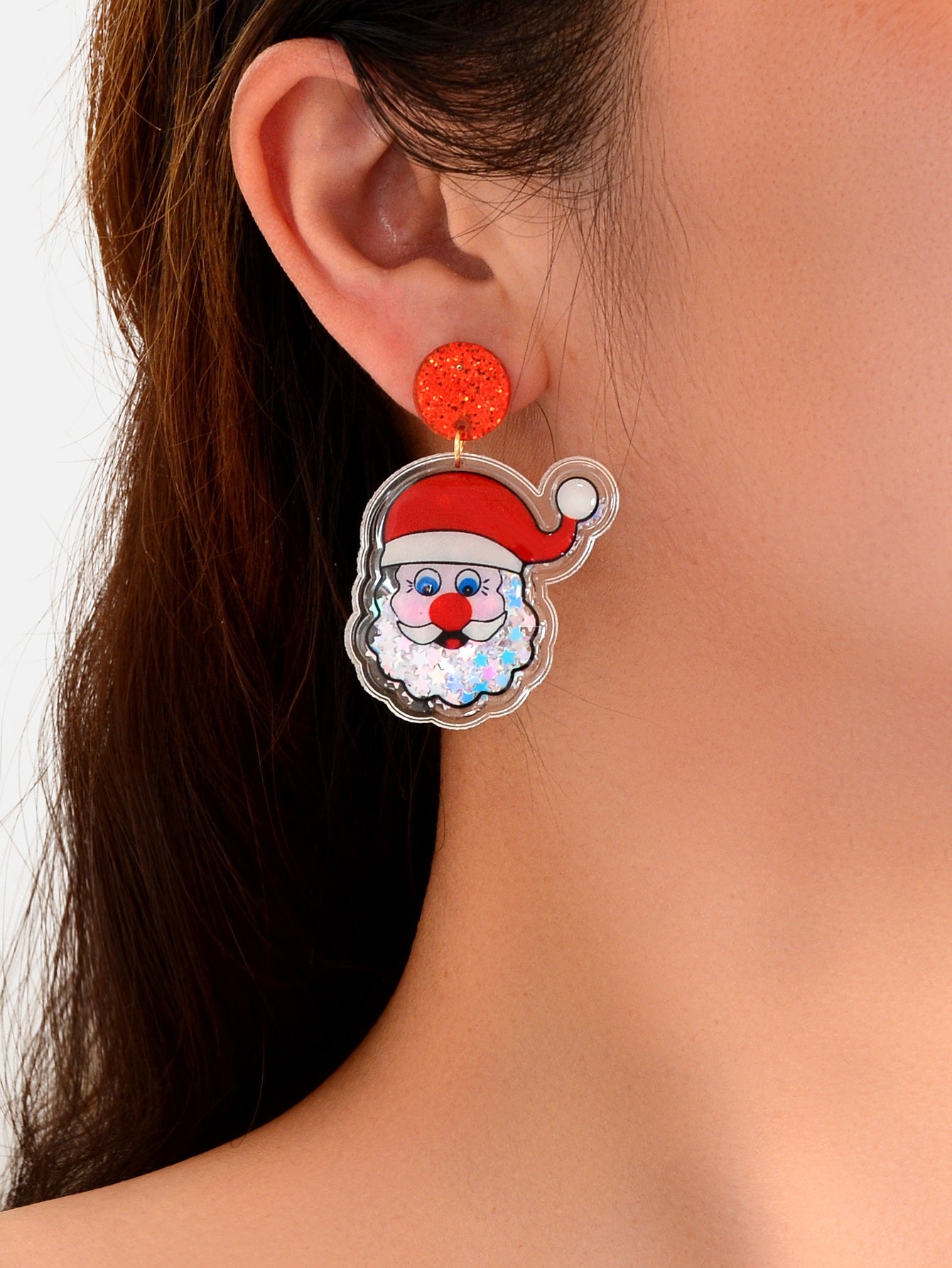 Christmas Santa Claus Earrings Drop Dangle Stud Party Jewellery