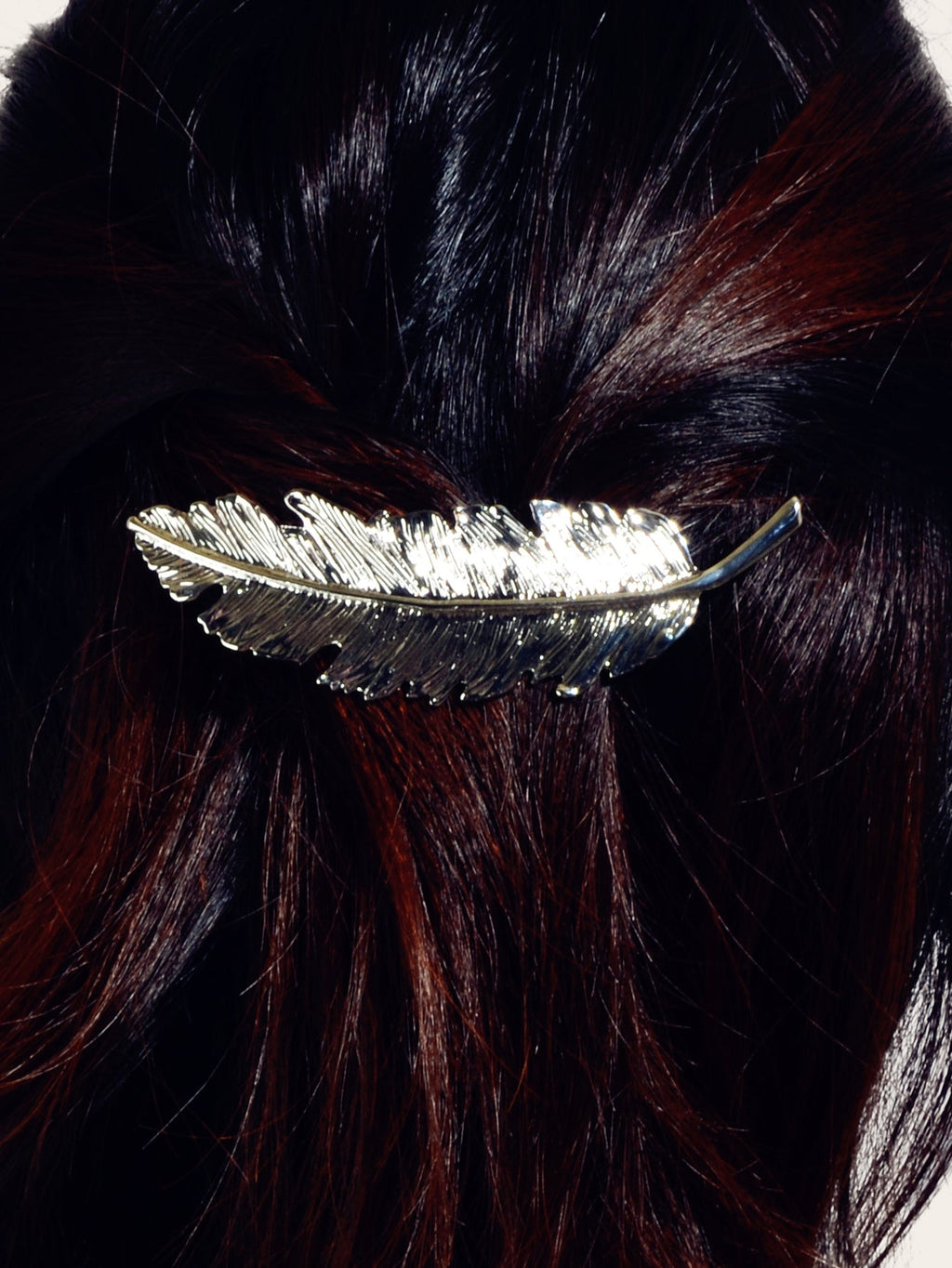 Gold & Silver Feather Metal Hair Clips - Elegant Hairgrips for Women