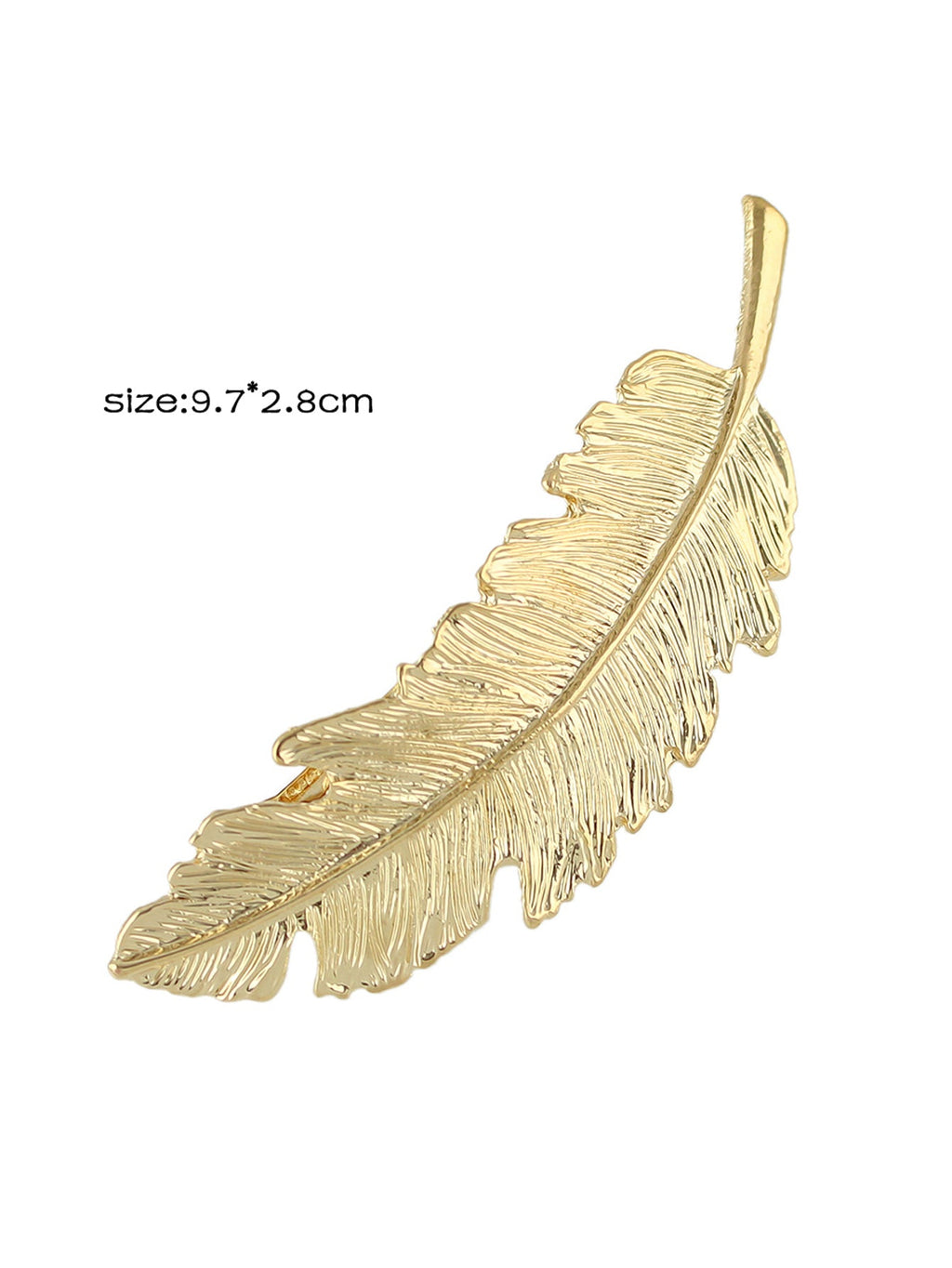 Gold & Silver Feather Metal Hair Clips - Elegant Hairgrips for Women