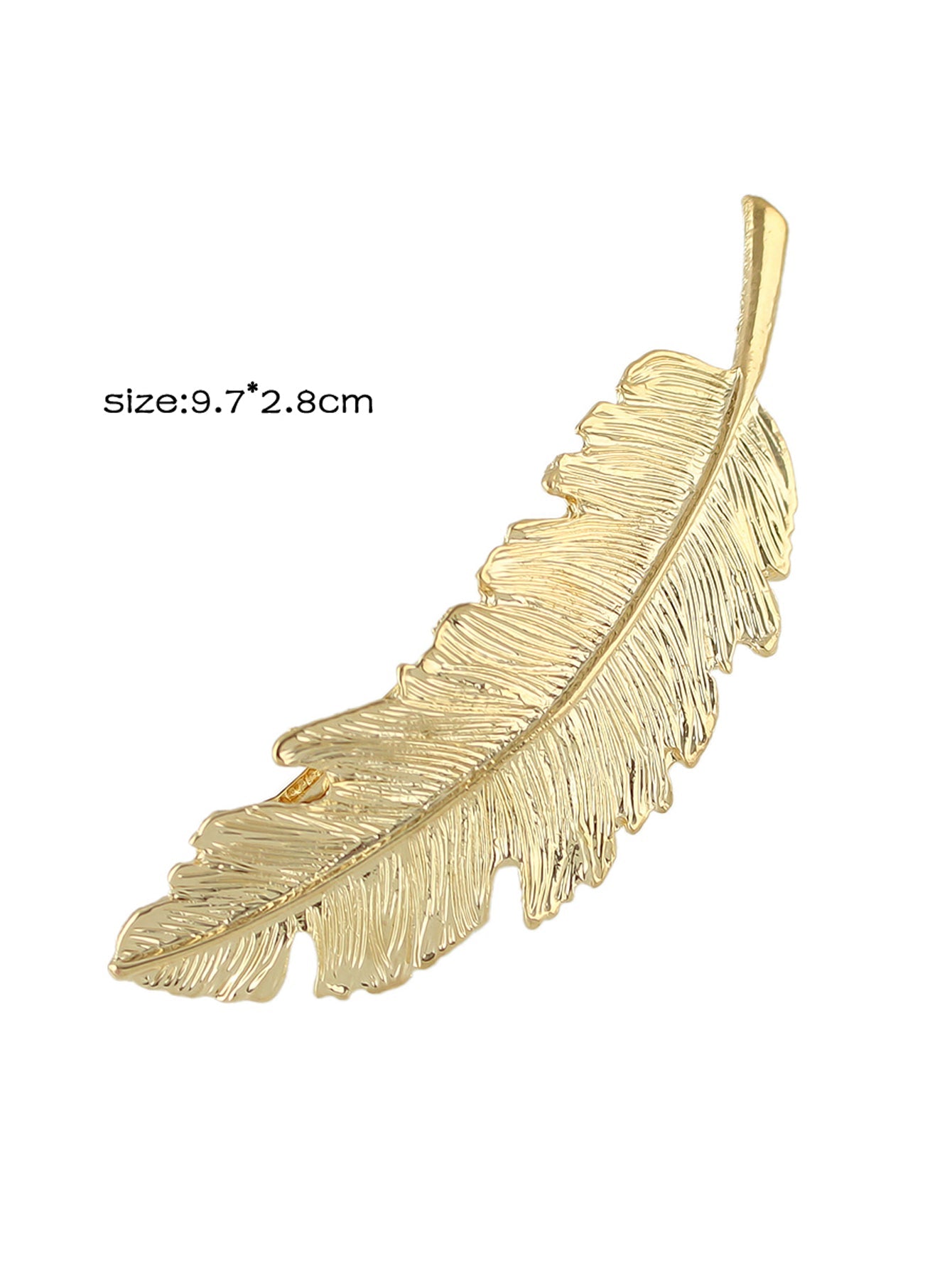 Gold & Silver Feather Metal Hair Clips - Elegant Hairgrips for Women