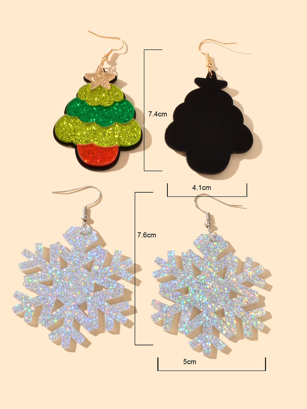 Christmas Gift Earrings Luxurious Colourful Santa Claus Jewellery 2