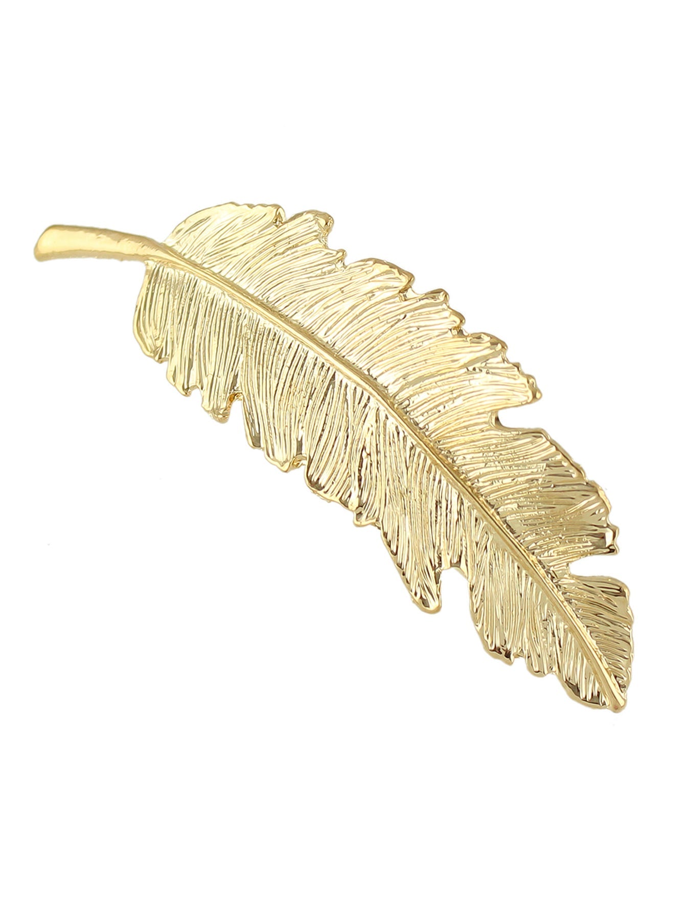 Gold & Silver Feather Metal Hair Clips - Elegant Hairgrips for Women