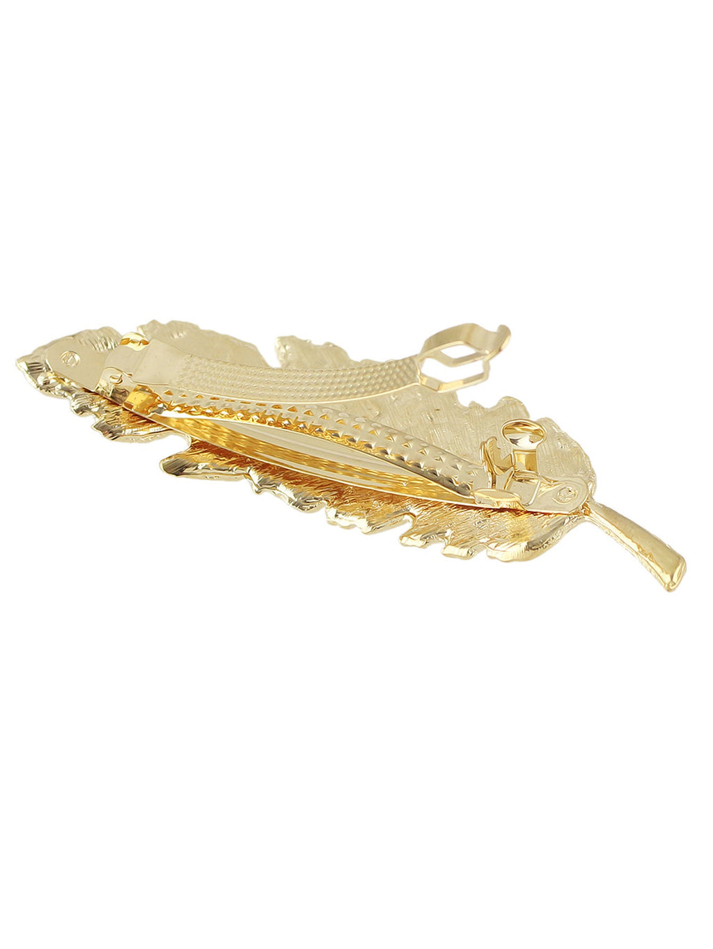 Gold & Silver Feather Metal Hair Clips - Elegant Hairgrips for Women