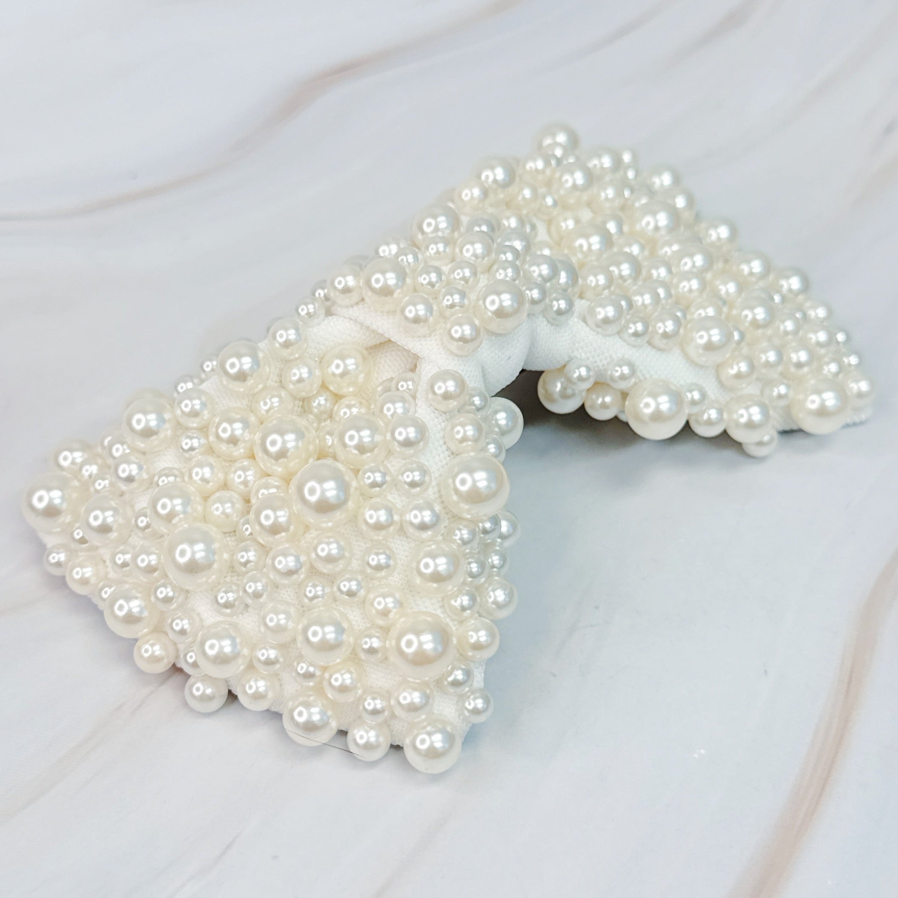 Adorned Pearl Bow Hair Clip