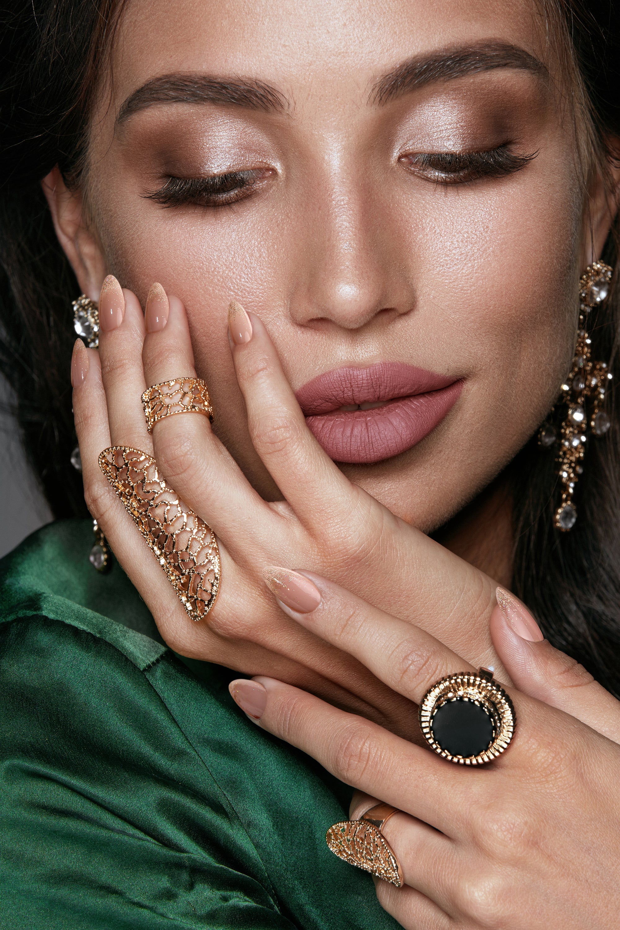 Golden Prosperity | Bonmuz Press-On Nails - Soft & Durable