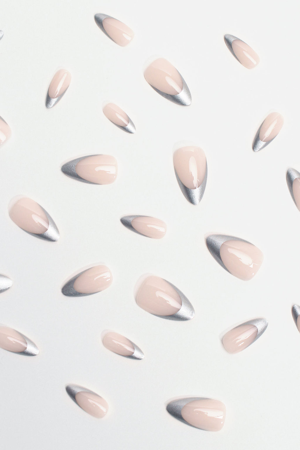 Tipped in Reflection | Bonmuz Press-On Nails - Soft & Durable