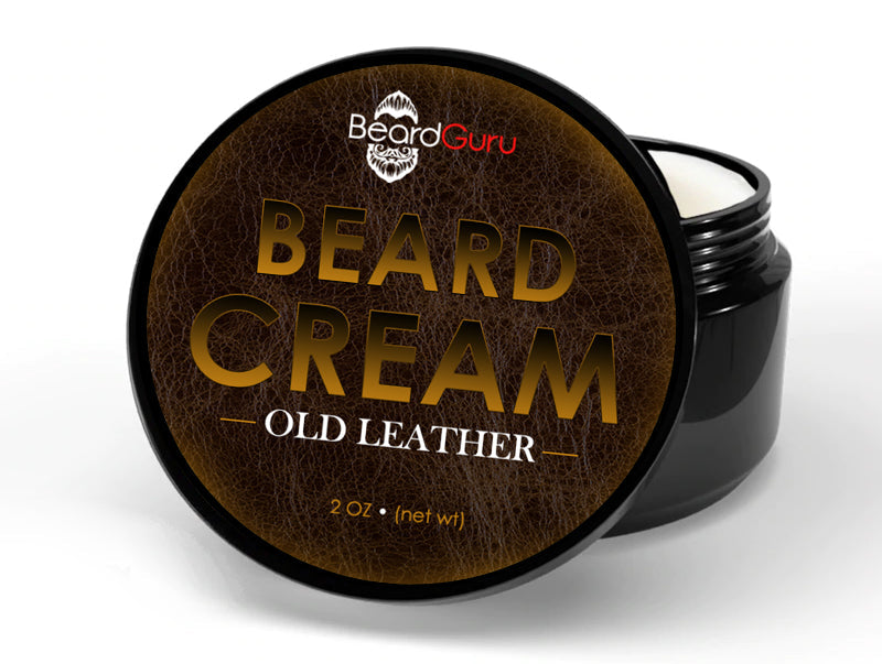 BeardGuru Old Leather Beard Cream - Hybrid Oil & Balm with Leather Scent