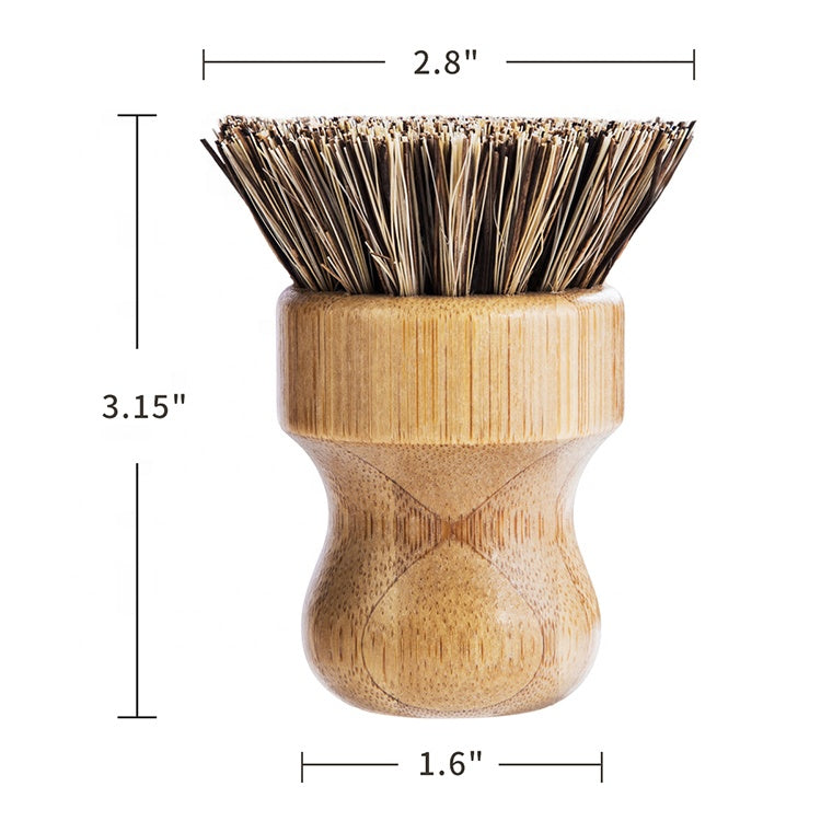 Bamboo Sisal Fiber Dish Brush – Eco-Friendly Kitchen Scrubber