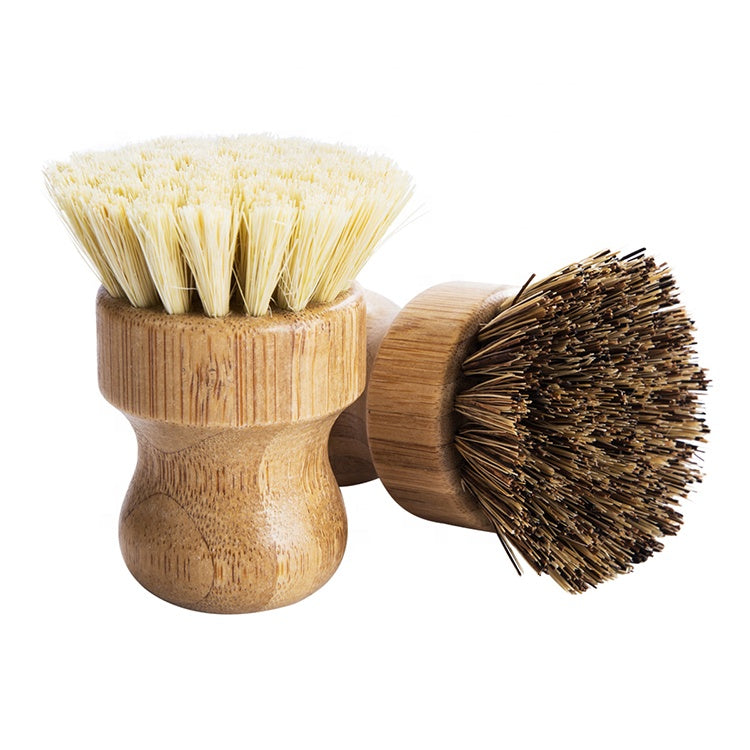 Bamboo Sisal Fiber Dish Brush – Eco-Friendly Kitchen Scrubber