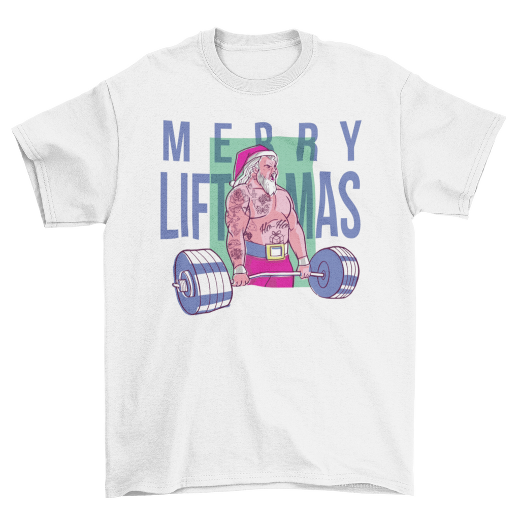 Merry liftmas tattoo t-shirt design