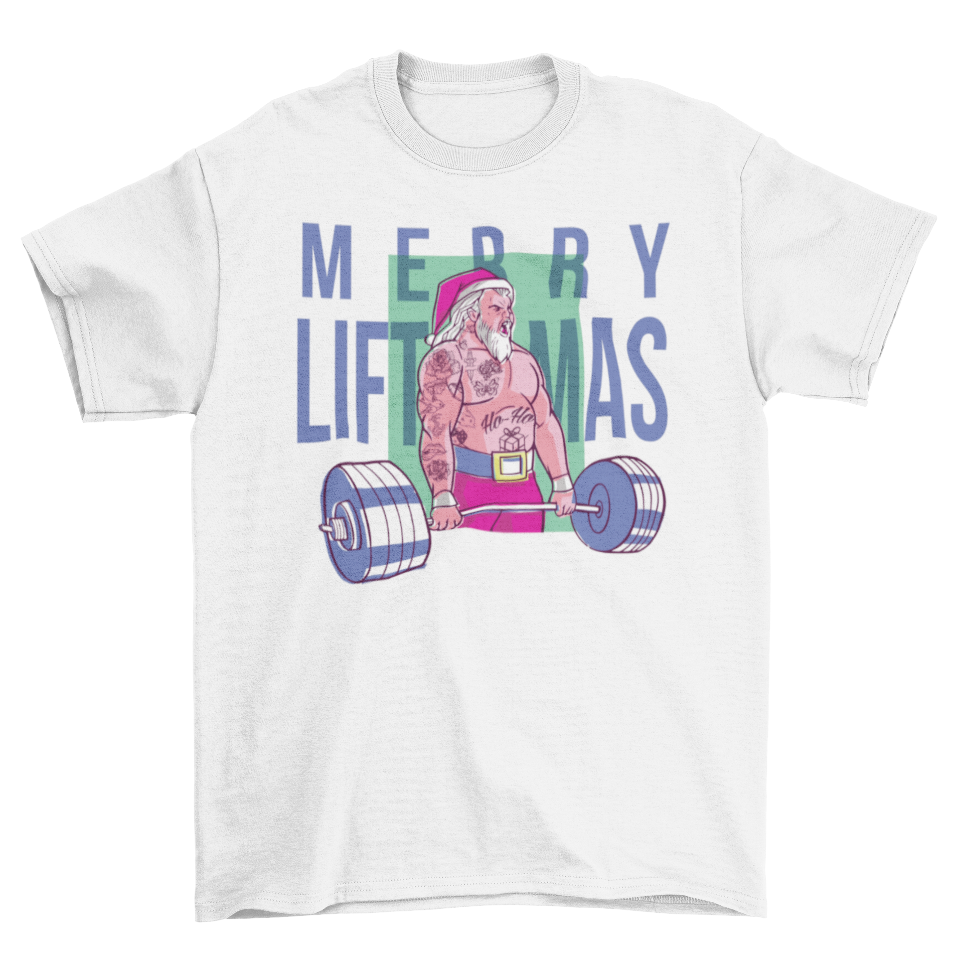 Merry liftmas tattoo t-shirt design
