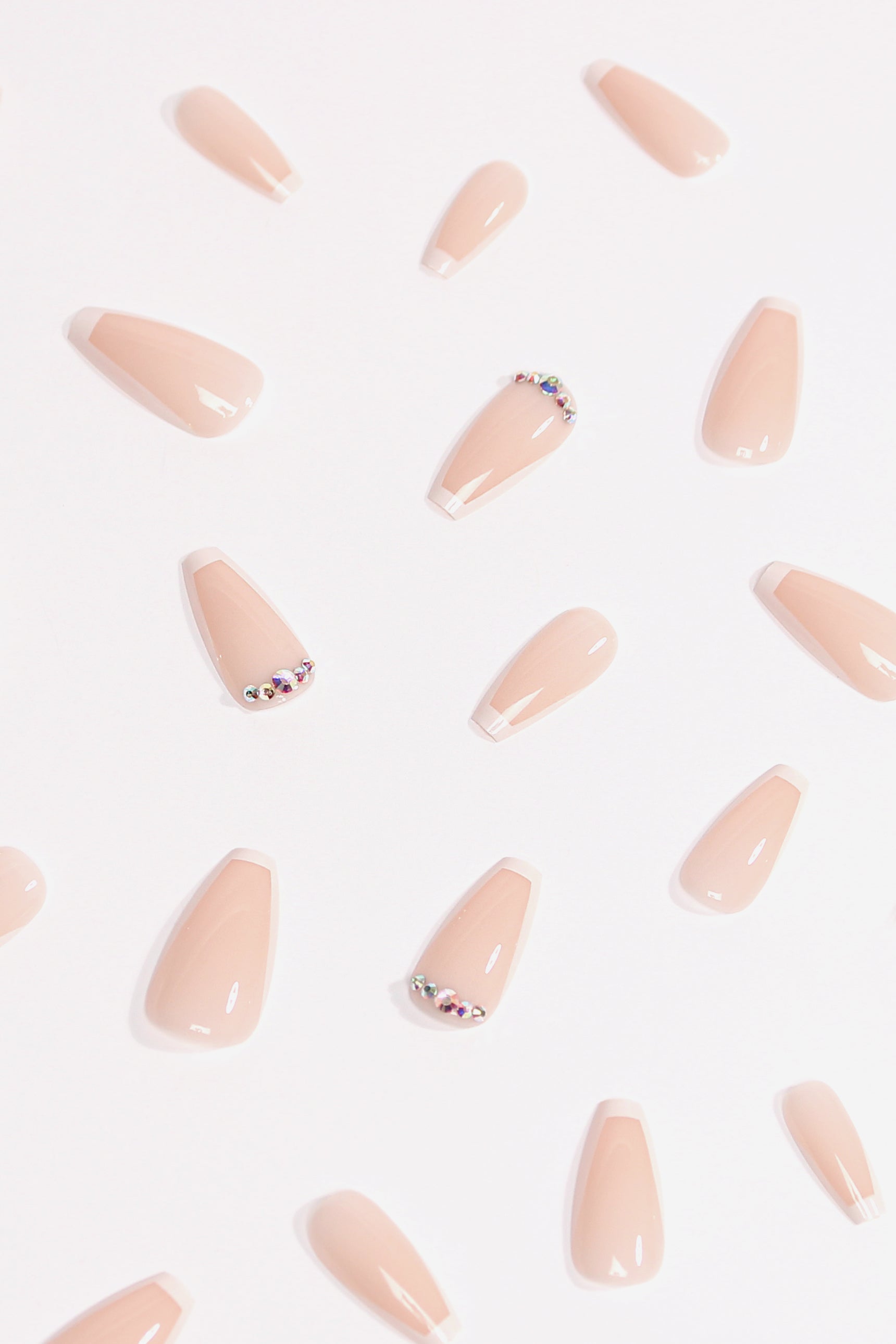 Beige Twinkle | Bonmuz Press-On Nails - Soft & Durable