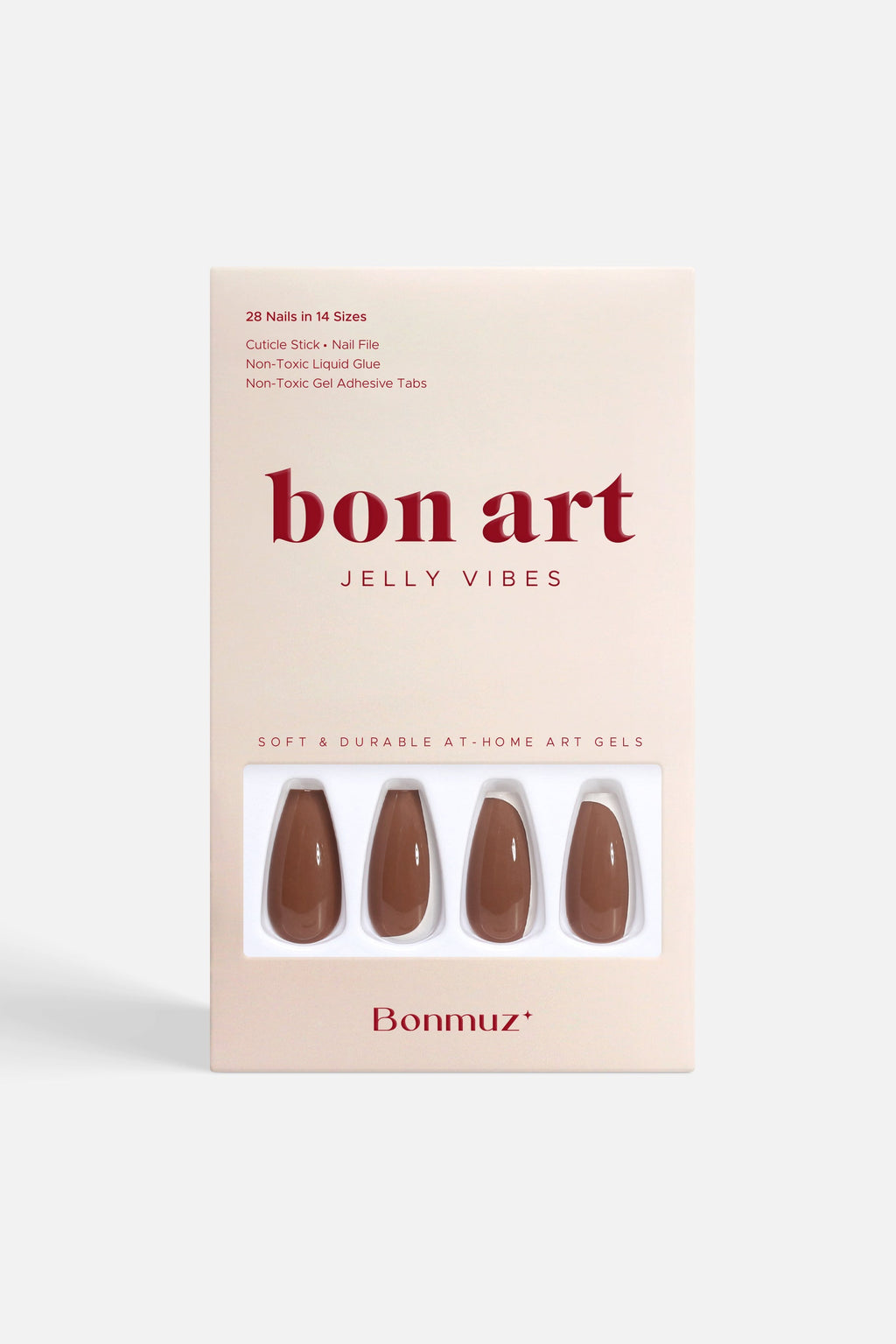 Toffee Nut | Bonmuz Press-On Nails - Soft & Durable