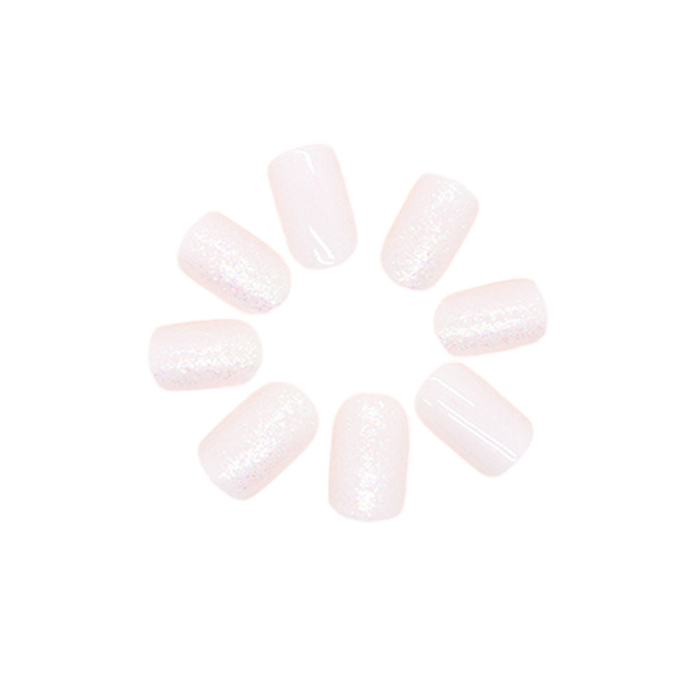 Clear Claire Press-On Nails Kit - Reusable with Glue & Gel Stickers