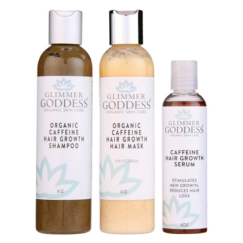 Organic Caffeine Hair Strengthening Trio – Complete Hair Care Set